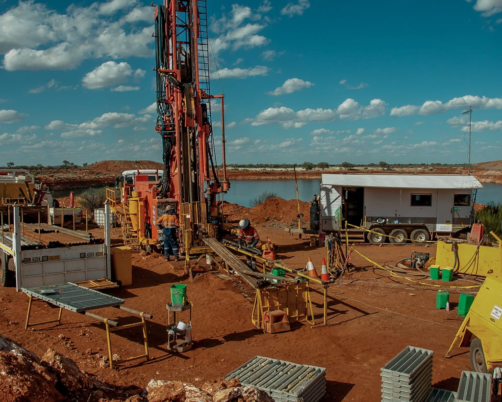 Core drilling rig on an exploration program